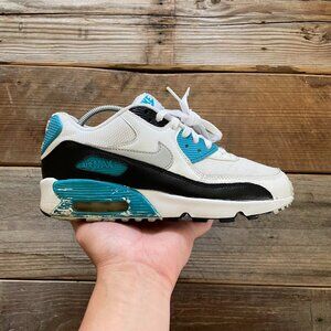 Women Size 7.5 / Size 6 Youth Nike Air Max 90 Mesh Blue Lagoon Running Sneakers